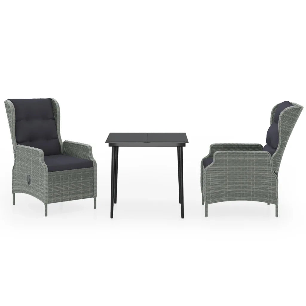 Set da Pranzo da Giardino 3 pz Grigio Chiaro 3099661