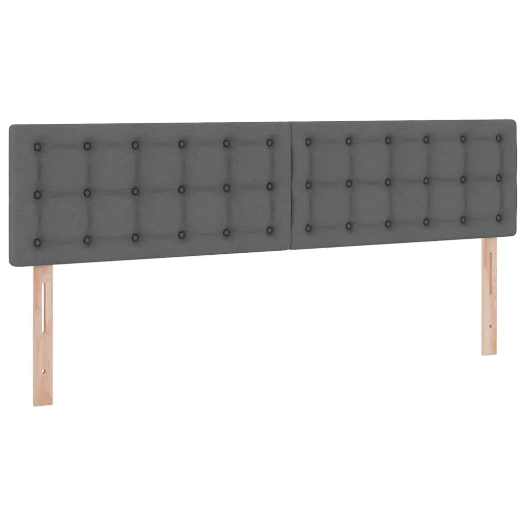 Letto con contenitore e LED Grigio scuro 180 x 200 cm Tessuto 3371287
