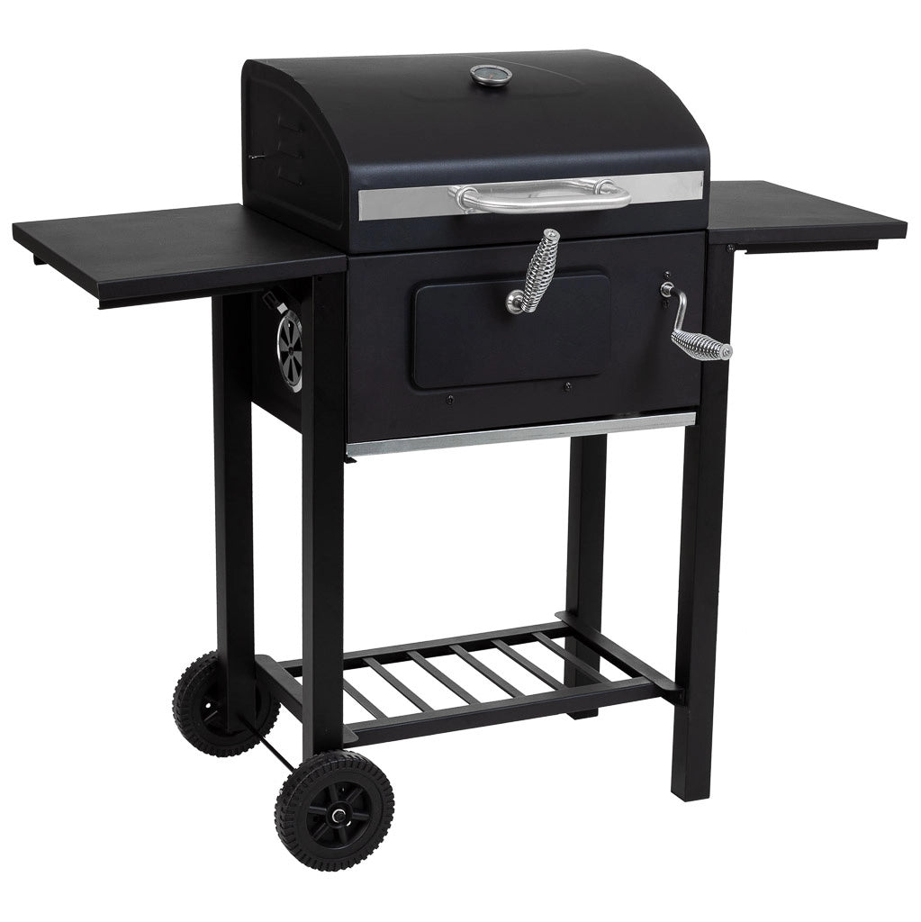 Carrello barbecue in metallo nero 98x48x96h cm