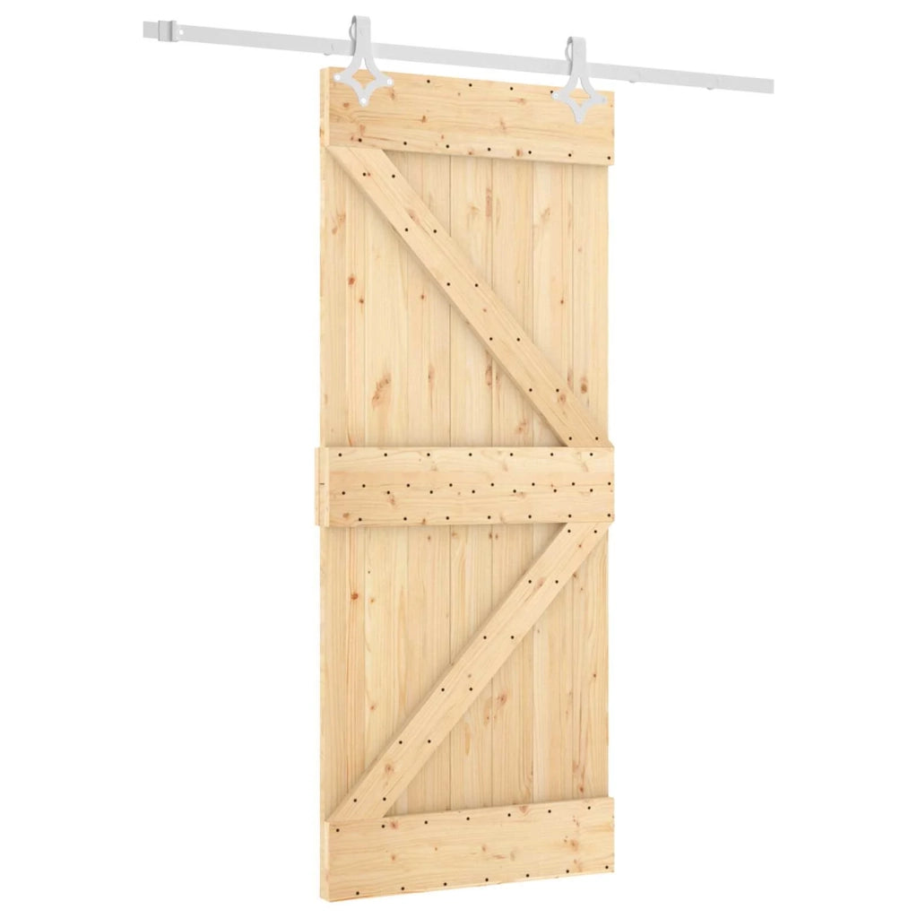 Porta scorrevole Naturale e Bianco 85 x 210 cm