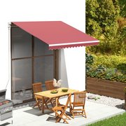 Tessuto di Ricambio per Tenda da Sole Rosso Borgogna 3x2,5 m 311965
