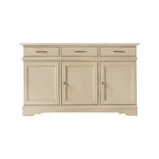 Credenza madia buffet in legno massiccio Shabby chic 3 ante mod Beverly avorio