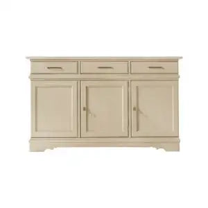 Credenza madia buffet in legno massiccio Shabby chic 3 ante mod Beverly avorio