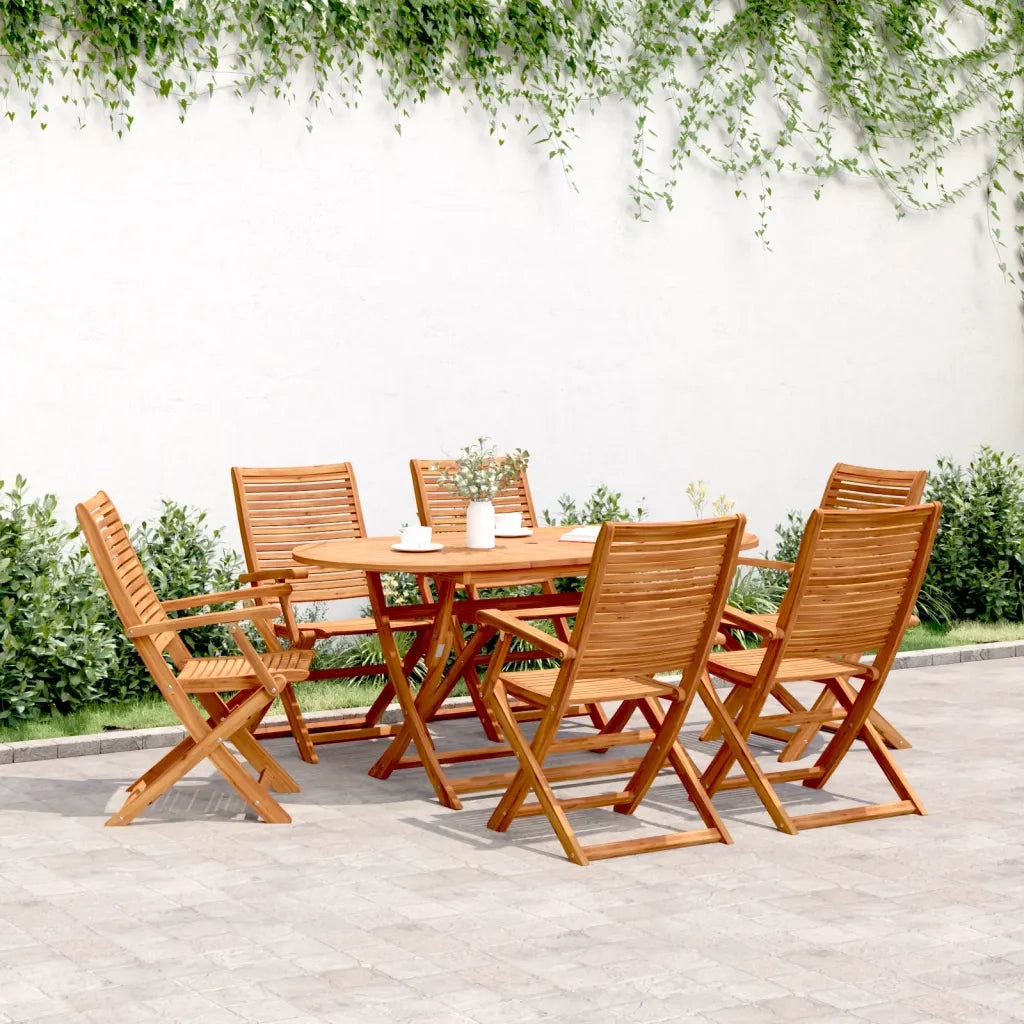 vidaXL Sedie Giardino Pieghevoli 6 pz 57x66x95cm Legno Massello Acacia