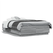 Letto matrimoniale | Letto per adulti | Giroletto Grigio Sonoma 135x190 cm in Legno Multistrato
