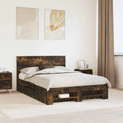 Struttura del letto Rovere fumé 140 x 200 cm Legno multistrato