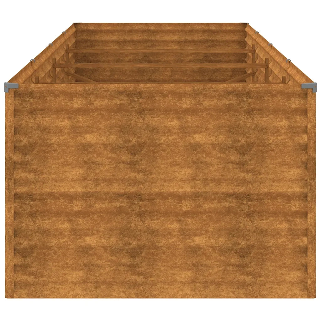 vidaXL Fioriera Rialzata da Giardino 386x100x69 cm in Acciaio Corten