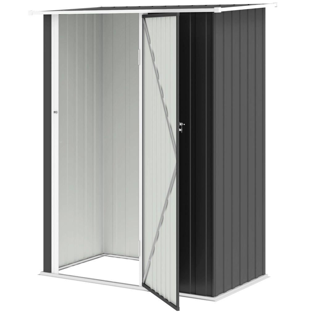 Capanno da Giardino in Metallo ¨C Zephmum ¨C Grigio Scuro 142x86x189 cm