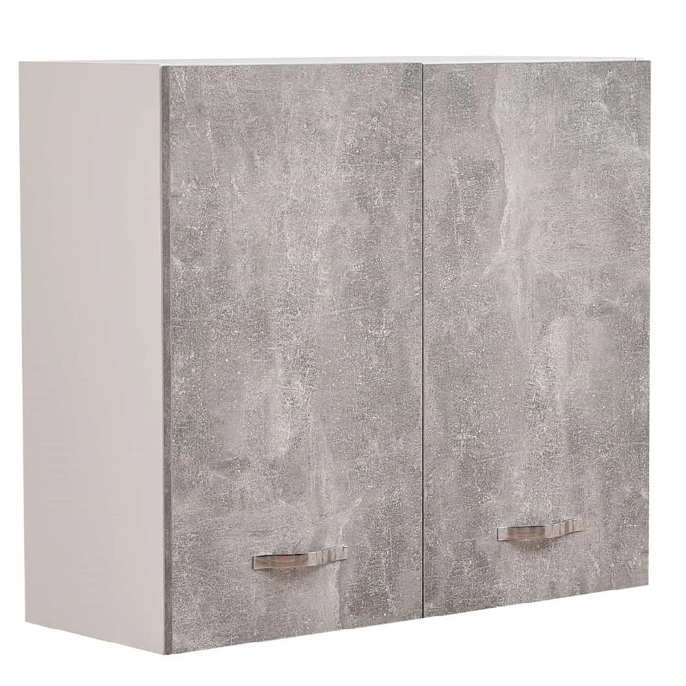 Pensile da Cucina Scolapiatti Sistema Raccogli Gocce Mobile Colore Grigio 80cm