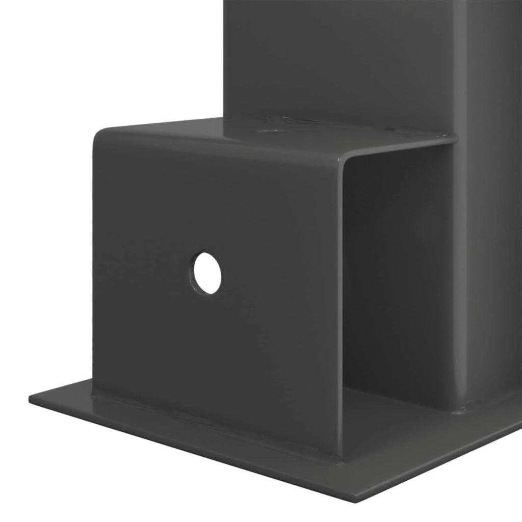 Aiuto per Impilare Legna 2 pcs Antracite 34 x 10 x 15 cm Acciaio 42030117