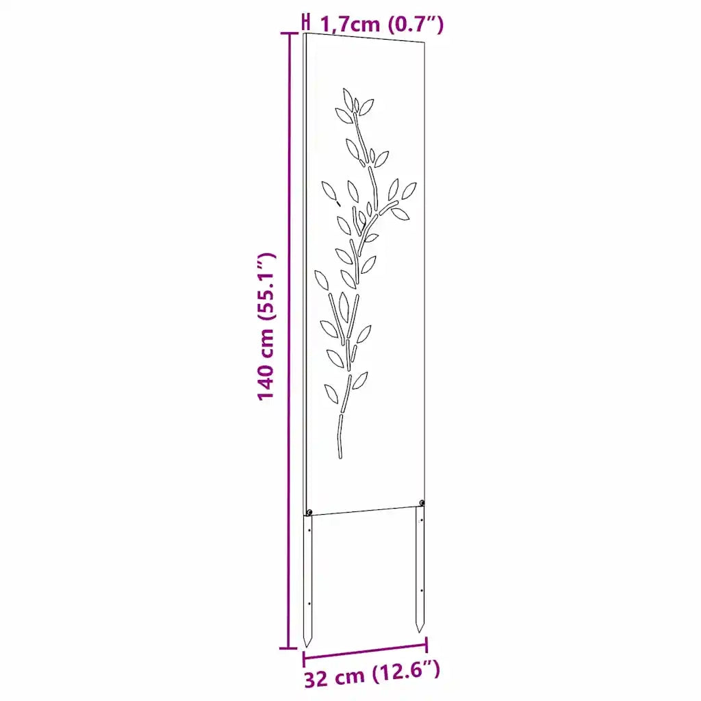 Schermo per privacy in giardino Floreale Bianco 32 x 140 cm 876253