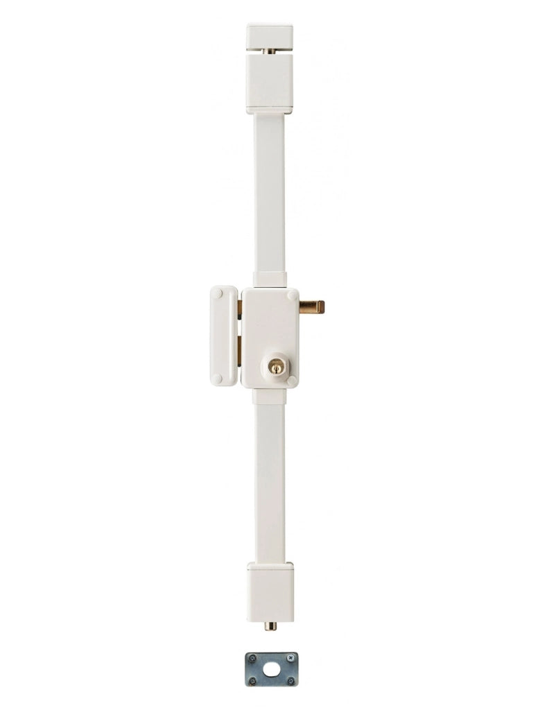 Serratura BELUGA bianca HG5 con tirante 75 x 130 mm, sinistra, 4 chiavi – THIRARD