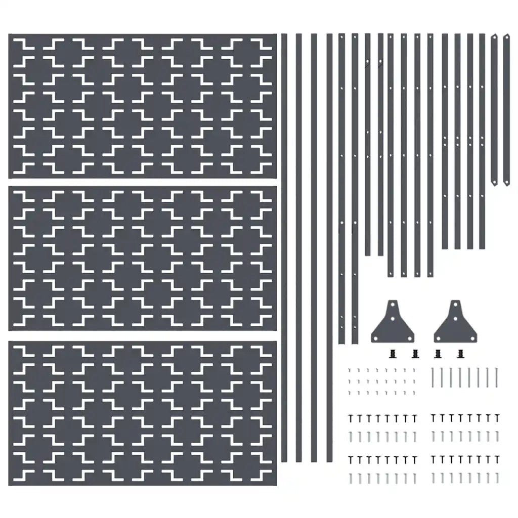 Schermo per Privacy Antracite 100 x 50 x 180 cm Acciaio CFW8952927