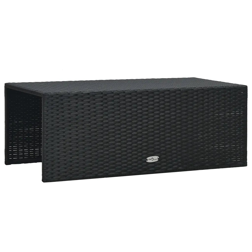 Set Divani da Giardino 6 pz con Cuscini in Polyrattan Nero 47809