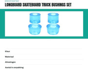 Set di Bussoli 8 pezzi - 92A Bussoli Skateboard Superiore/Inferiore - Bussoli Coniche/Cilindriche - Adatto per Longboard/Skateboard - Materiale PU Duraturo - Bussoli Skateboard