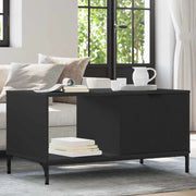 Tavolino da salotto con cassetto Rovere Nero 90 x 49 x 46 cm 883445