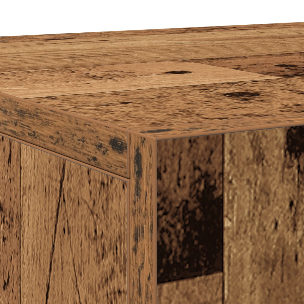 Mobile con 3 Ante in Legno Vecchio 90x34x80 cm in Legno Ingegnerizzato