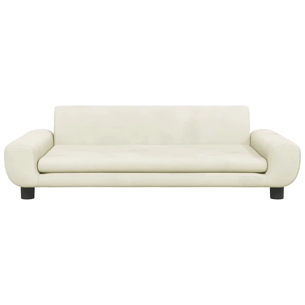 Cuccia per cani a forma di cesto comoda 100 x 54 x 33 cm velluto crema 02_0042607