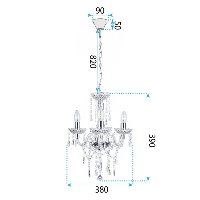 Lampada Da Soffitto Ebt006-3cp Transparent