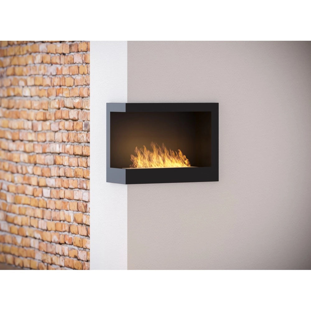 Caminetto a Bioetanolo Angolare Corner 600 Left SimpleFire da incasso con Vetro