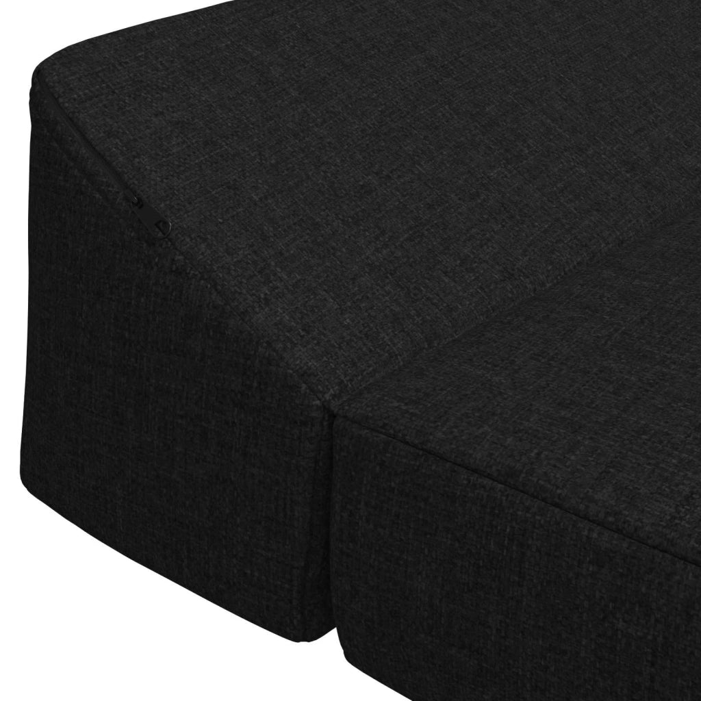 Divano Letto Pieghevole Nero 120 x 60 x 49 cm Tessuto 900036