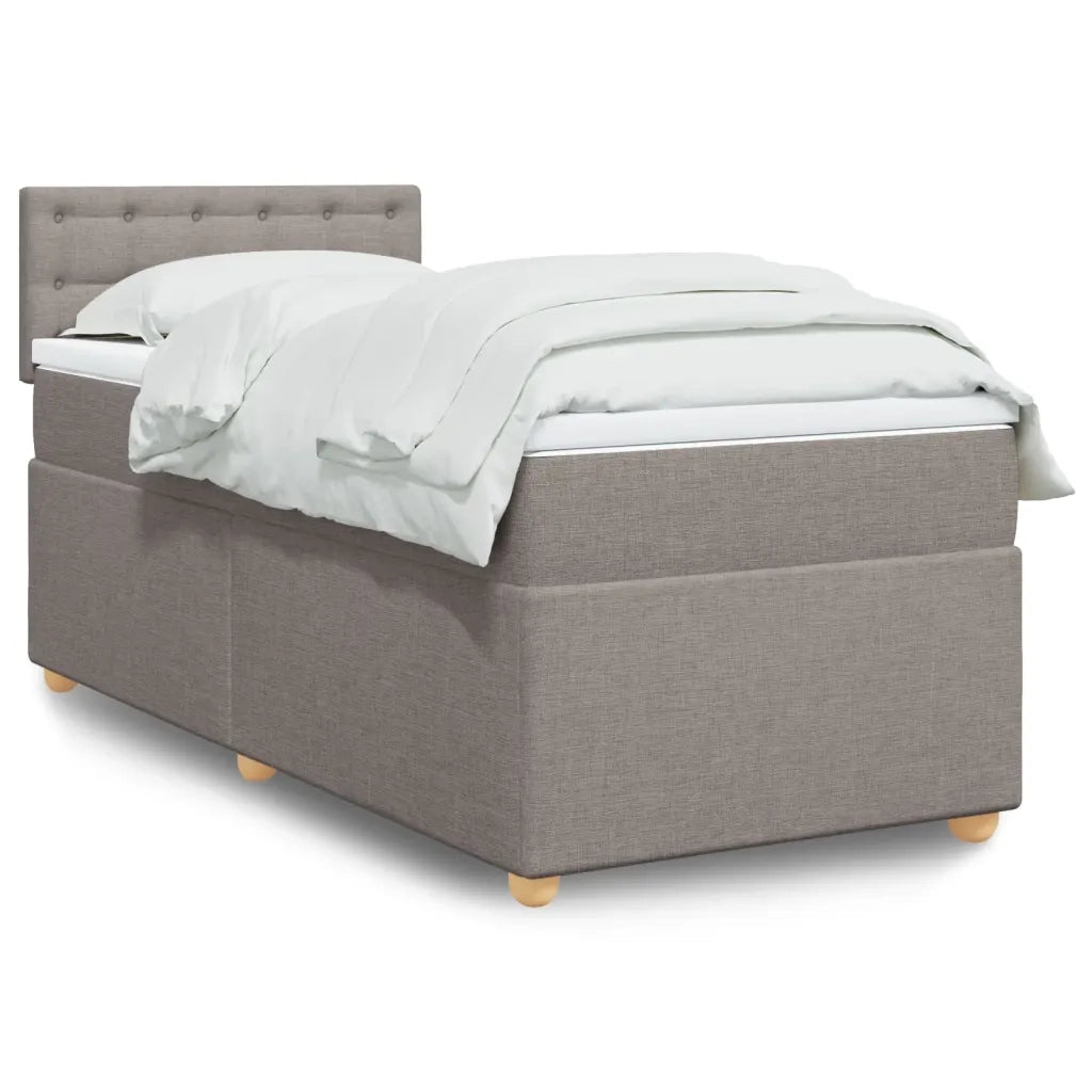 Giroletto a Molle con Materasso-Struttura Letto Tortora 80x200 cm inTessuto 202977
