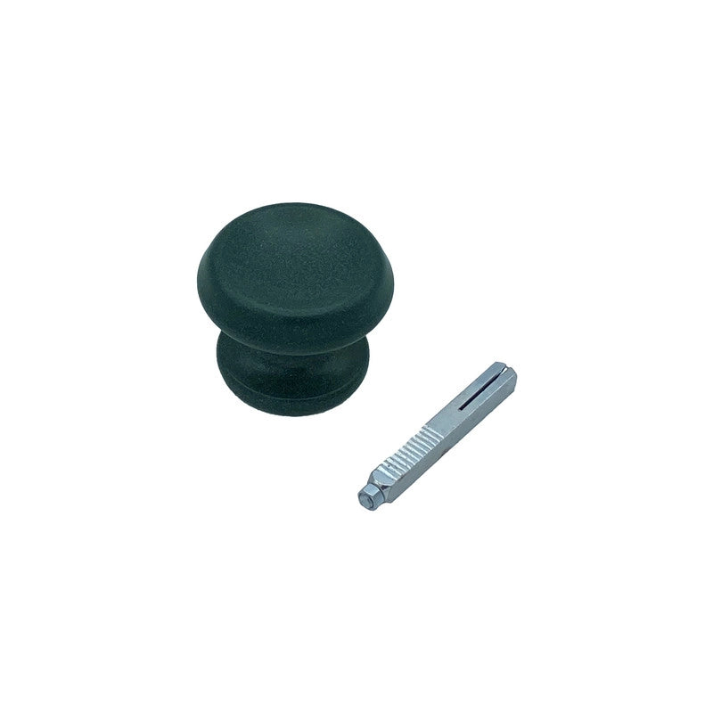 Maniglia su rosetta tonda SAGUATTI  821/60SAQ in alluminio verde opaco