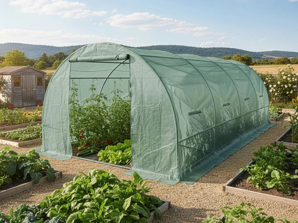 Copertura per serra a tunnel da giardino "Lys" - 18 m² - 130 g - Verde