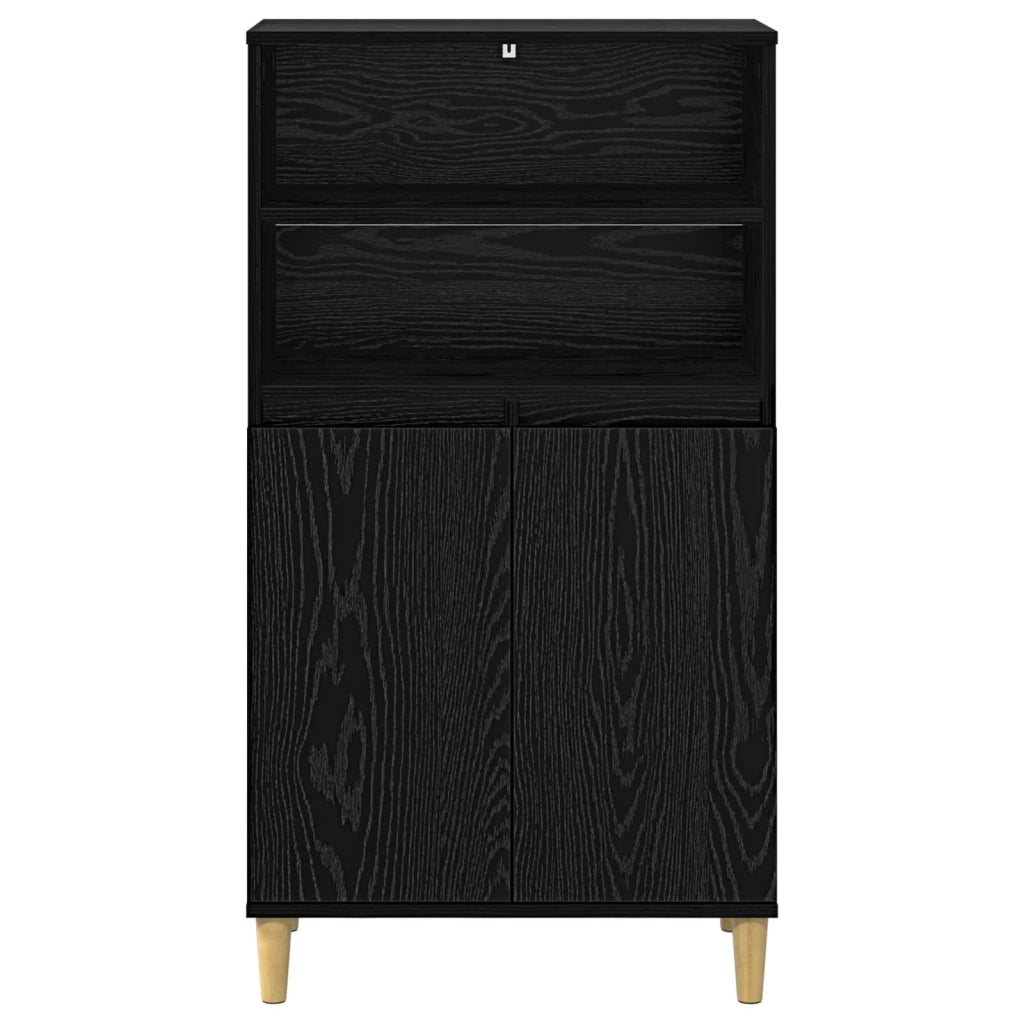 Credenza Rovere Nero 60 x 36 x 110 cm Legno ingegnerizzato 8014920