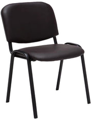 Sedia impilabile Ken similpelle marrone