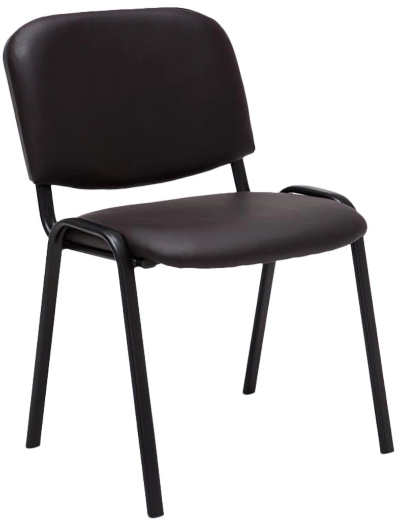 Sedia impilabile Ken similpelle marrone