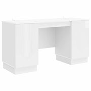 Scrivania Bianco Lucido 142,5 x 50 x 75 cm Legno ingegnerizzato