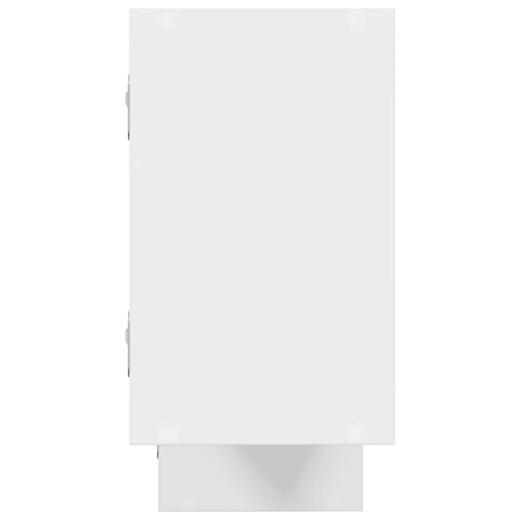 Mensola a Cubo da Parete 5 Scomparti Legno Multistrato Bianco 859995