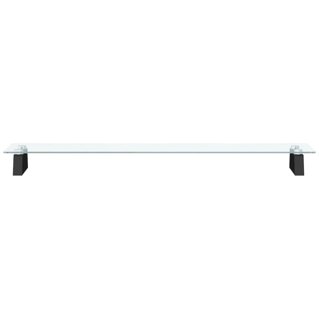 Supporto per Monitor Nero 100x20x8cm Vetro Temperato e Metallo 374226