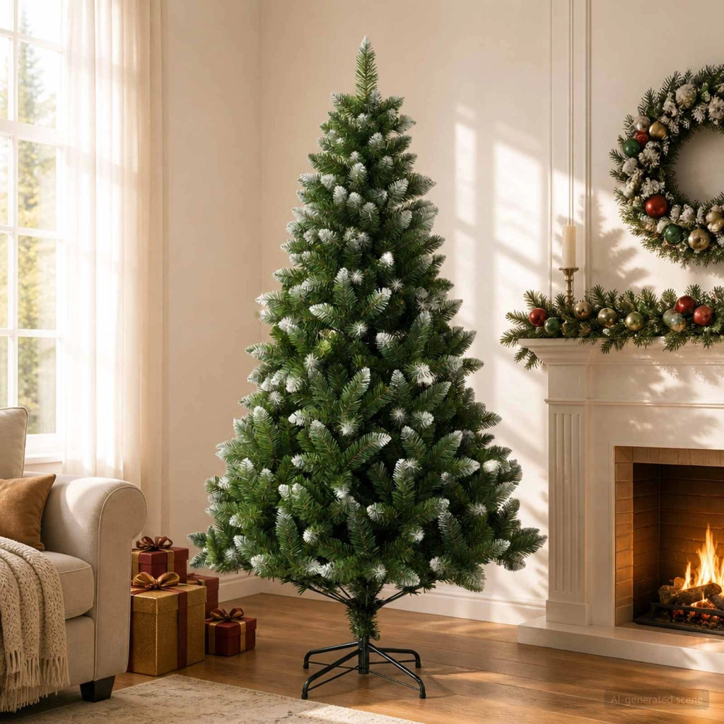 Albero di Natale artificiale 240 cm PVC e Metallo Verde 42056470