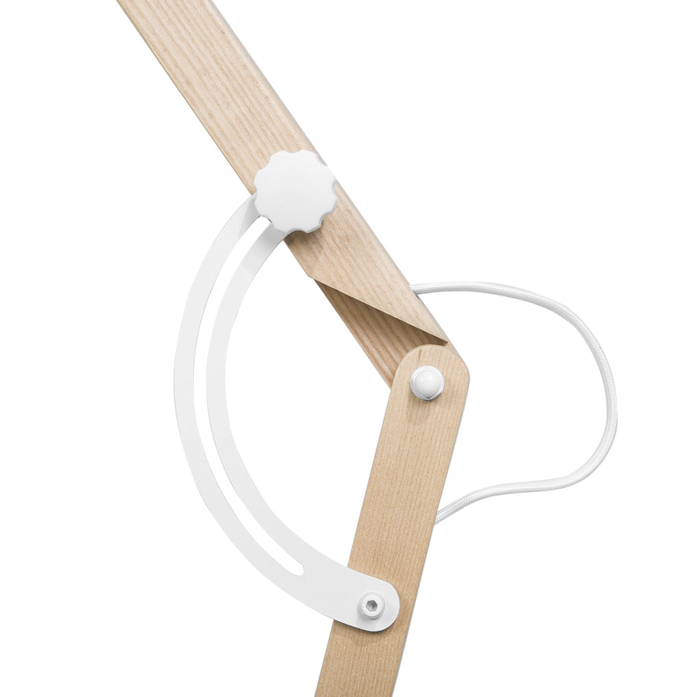 Lampada da Terra Colore Bianco Metallo 175 cm Orientabile Industriale