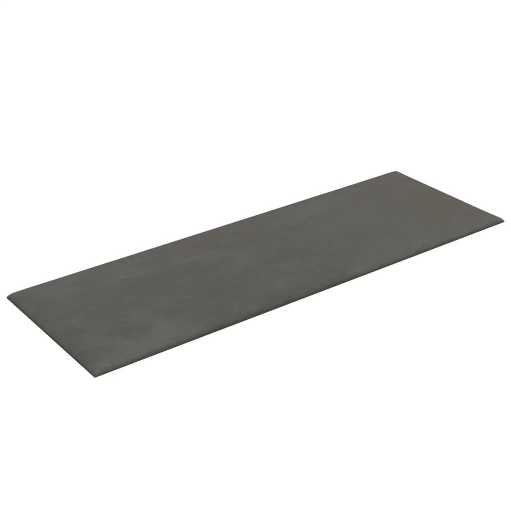 Testiera da Parete 12 pcs Grigio scuro 90 x 30 cm Velluto 42020544