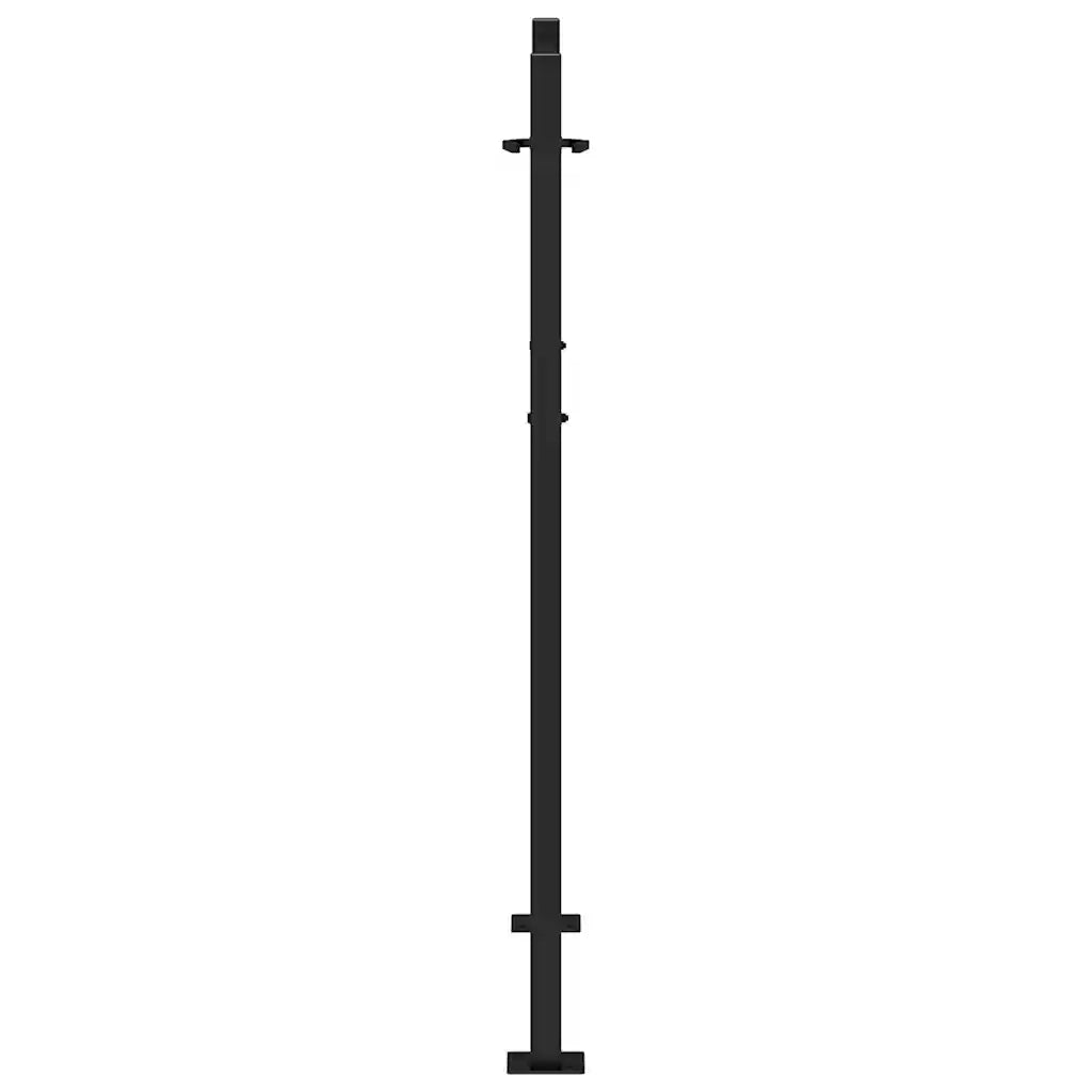 Cancello da giardino nero 100x125 cm in acciaio con design a traliccio 4100980