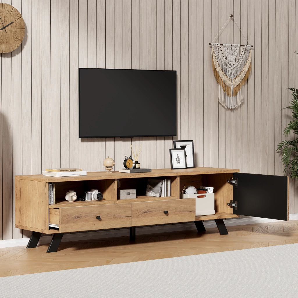 Mobile TV Lowboard ¨C MINIMAL ¨C Legno, 2 Cassetti, 150x38x44 cm