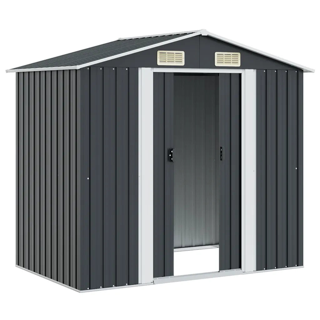 Capanno Attrezzi da Giardino Antracite Acciaio 204x132x186 cm cod mxl 65903