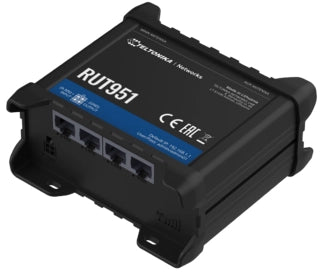 4g lte cat4, wifi, 4xrj45, dual sim/esim, poe-in/poe-out, wan failover e rms - RUT951