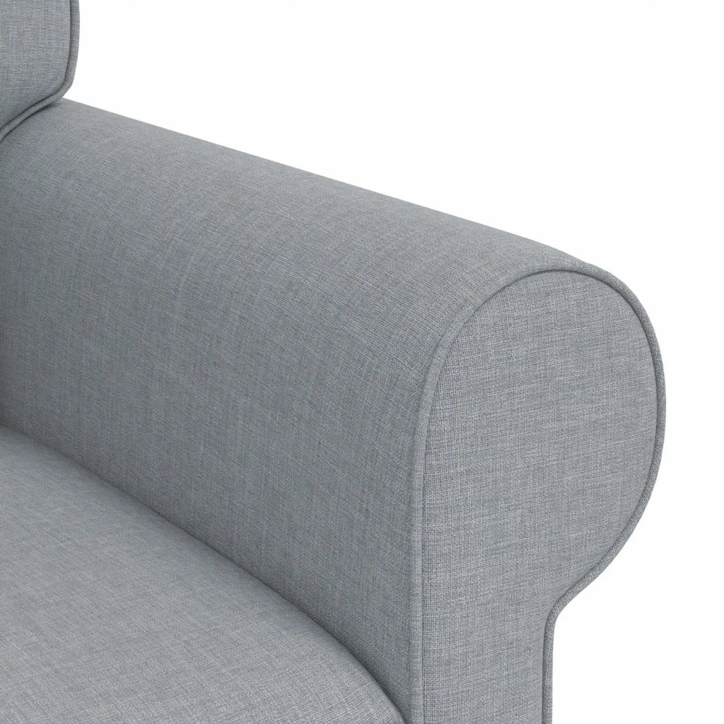 Set di divani 2 pcs Grigio chiaro 215 x 82 x 80 cm Tessuto