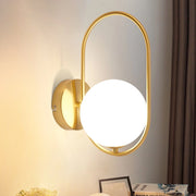 ZMH Lampada da parete moderna per interni design in vetro e metallo dorato G9 Lampada da letto creativa vintage