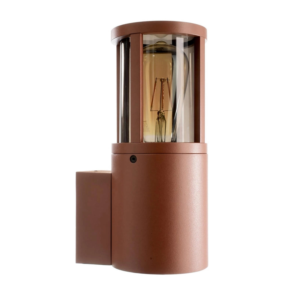 Applique lampada moderna parete LED E27 IP65 luce esterni muro giardino ingresso balcone terrazzo FACADO II ROUND GRIGIO CORTEN FUME'