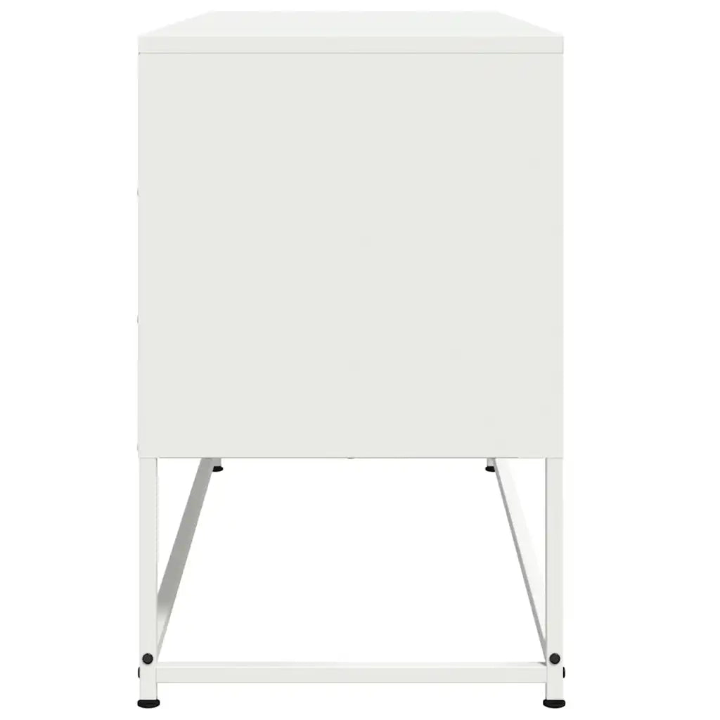 Mobile TV Bianco 100,5x39x60,5 cm in Acciaio