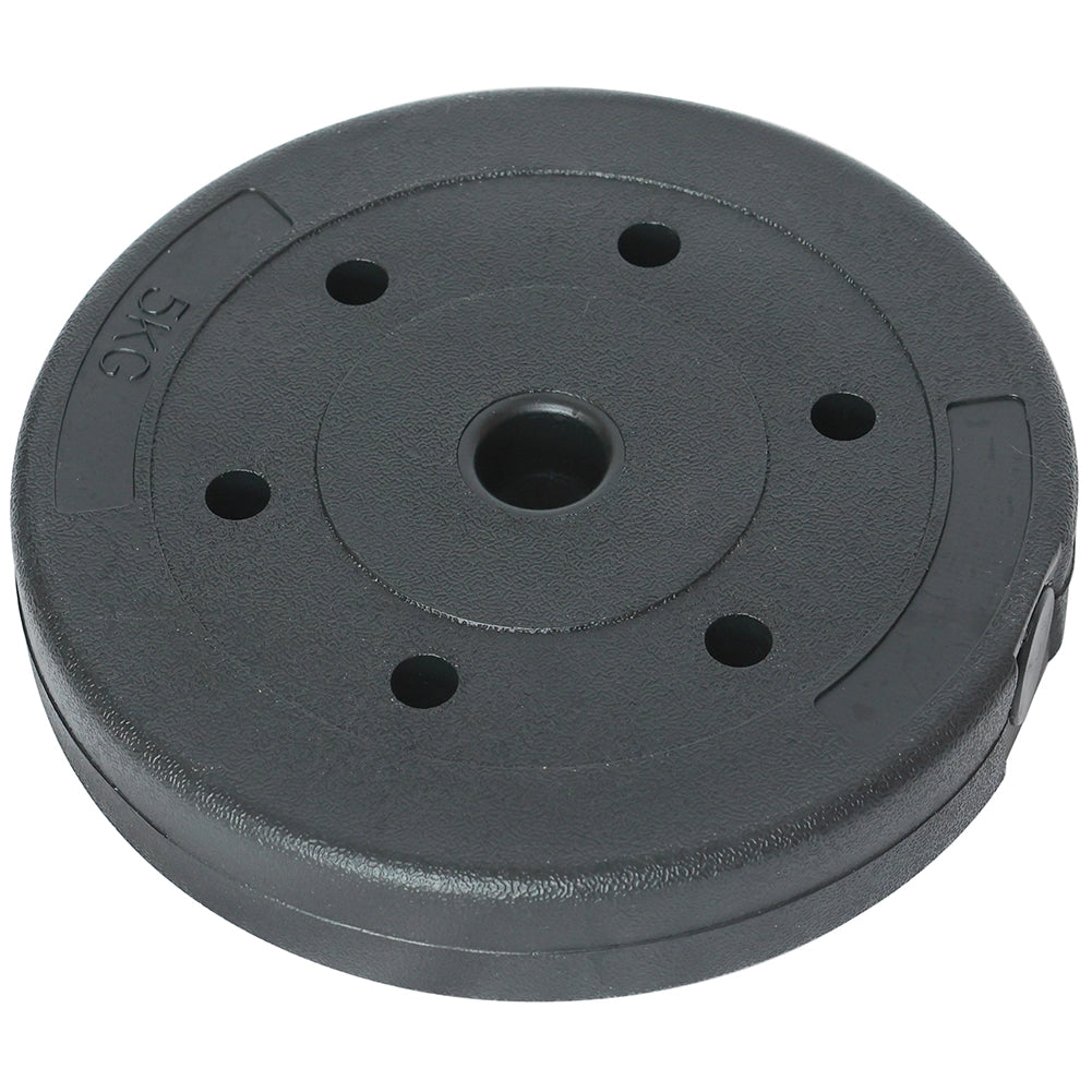 Set 2 Dischi Pesi per Bilanciere Manubrio 10kg (5 Kg x 2) Plastificati e Cemento