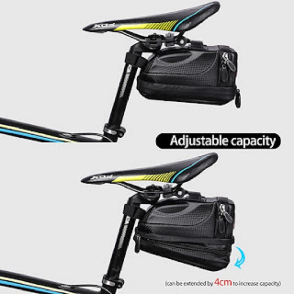 Trade Shop - Borsa Da Sella Impermeabile Per Bici Con Luce Posteriore Ricaricabile Usb Zx-9428 -