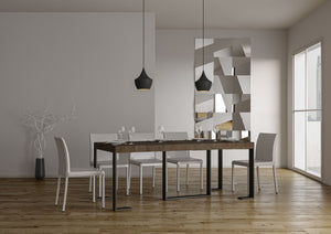 Consolle Allungabile 90-196x40x77 cm in Nobilitato Marrone