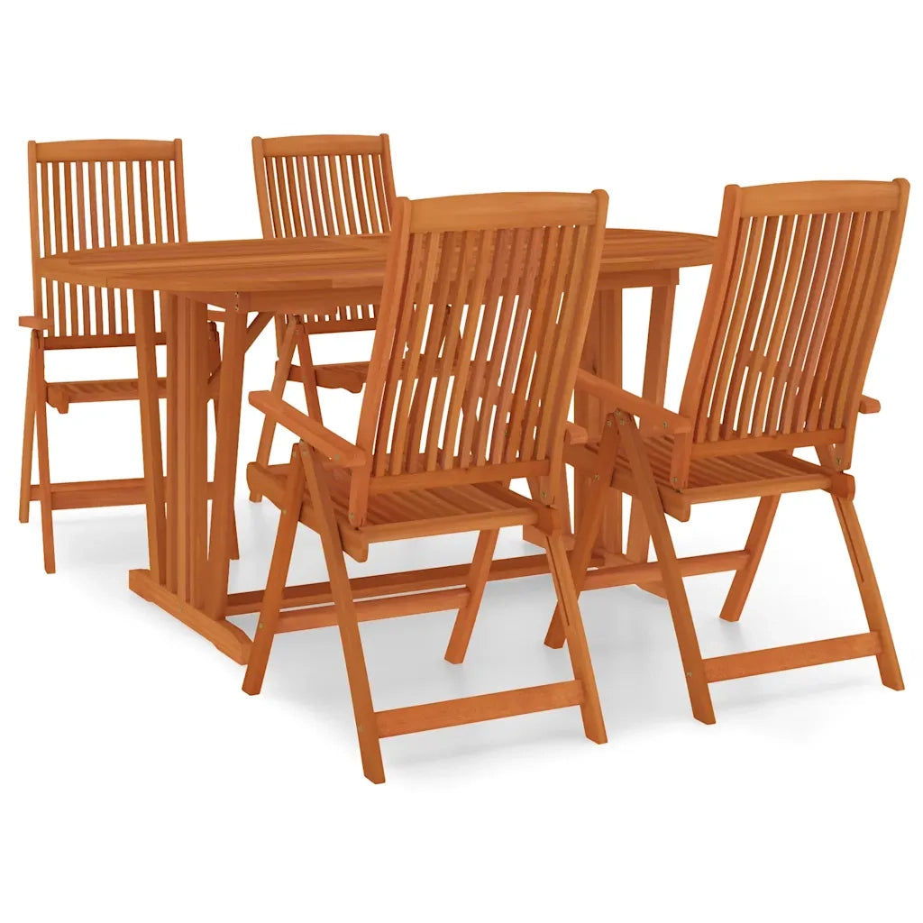 Set da Pranzo per Giardino 5 pz in Legno Massello di Eucalipto 3087338