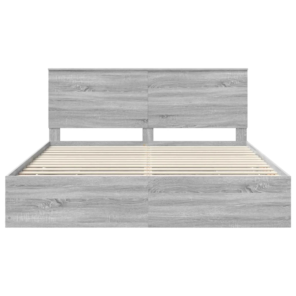 Struttura del letto con cassetto Grigio Sonoma 200 x 200 cm 3409431